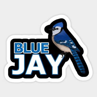 jz.birds Blue Jay Bird Watching Birder Design Sticker